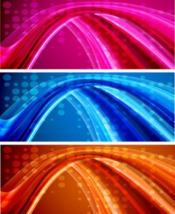 Bright Dynamic Flow Line Vector