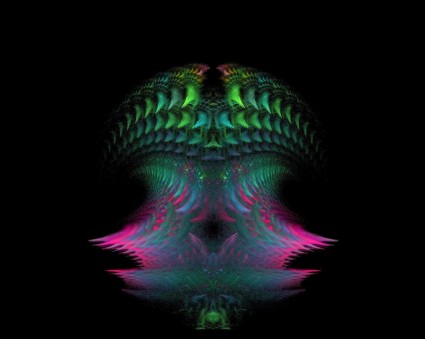 fractal de pluma brillante