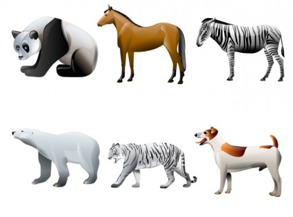 brillante Tiere Symbole Icons pack