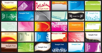 colore brillante business card template vettoriale