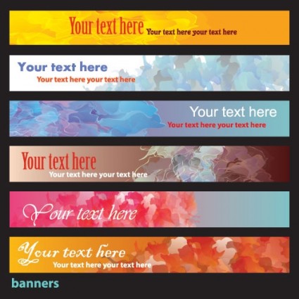 vector de banners dinámicos brillante