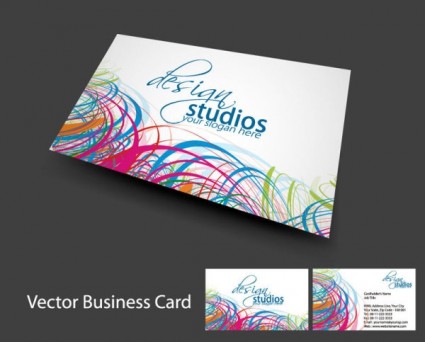 brillante dinamico business card template vettoriale