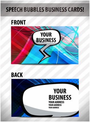 brillante dinamico business card template vettoriale