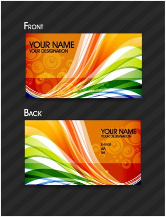 Brilliant Dynamic Pattern Cards Vector