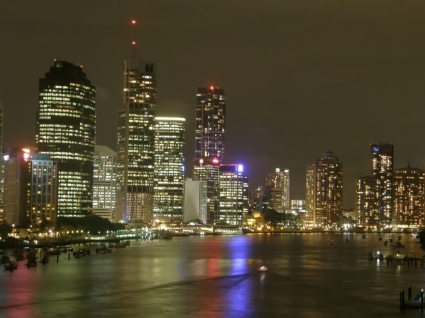 Brisbane przez noc tapeta australia świat