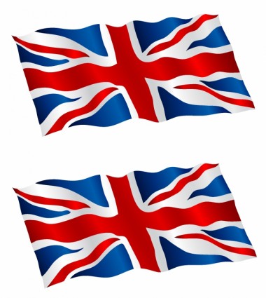 英国の旗が風になびいて