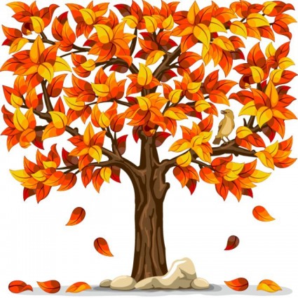 pohon musim gugur Brown