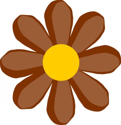 clip art de flor marrón