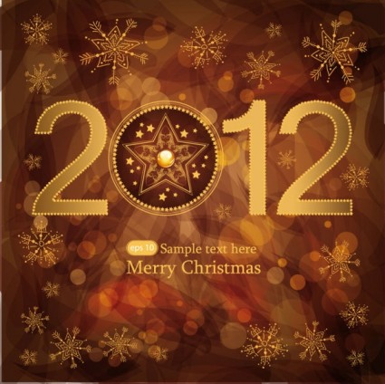 Brown Gorgeous Christmas Background Vector