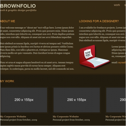 brownfolio шаблон