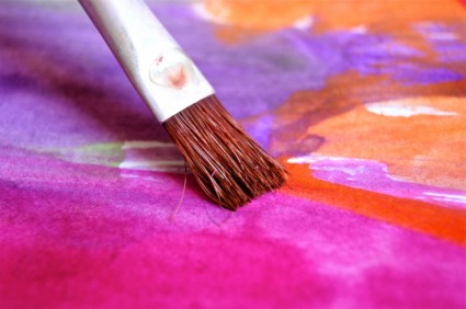 pintura color del cepillo