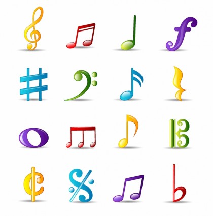 Bubble Icon Series Musical Notes
