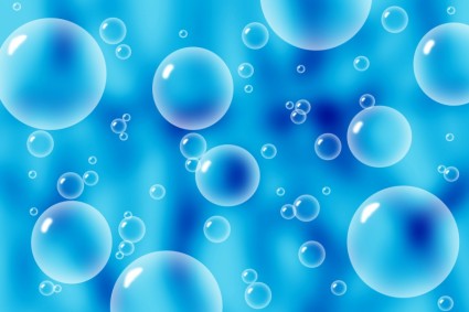 藍色背景上的泡沫