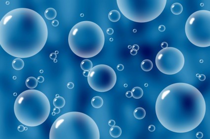Bubbles On Dark Blue Background