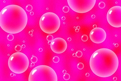 bulles sur fond rose