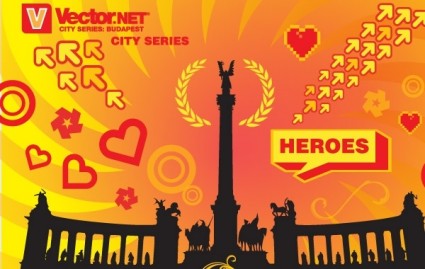 vecteur carrés de Budapest heroes