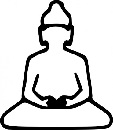 clipart contorno di Buddha