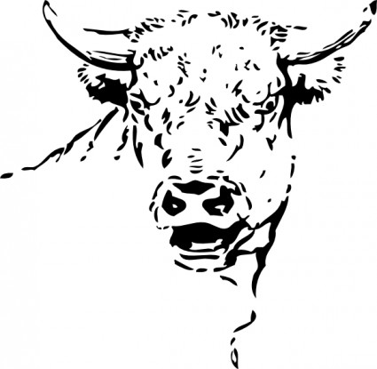 雄牛の頭のクリップアート