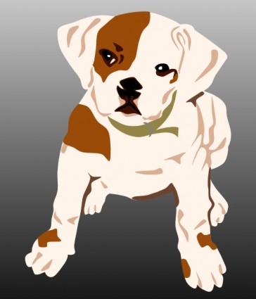 Bulldog con chó con clip nghệ thuật