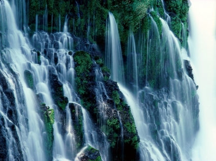 Burney falls wodospady tapety natura