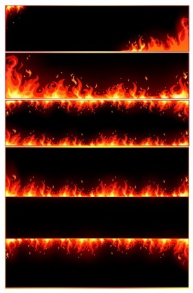 Burning Flame Frame Vector
