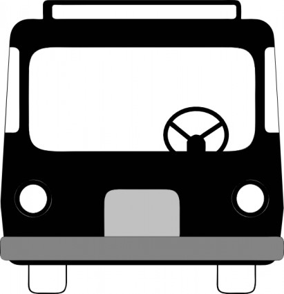 clip art de autobús vista frontal
