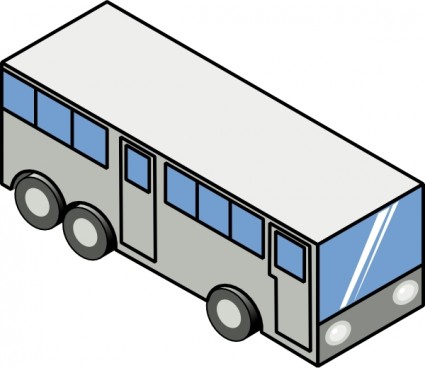 clip art de autobús icono isométrica