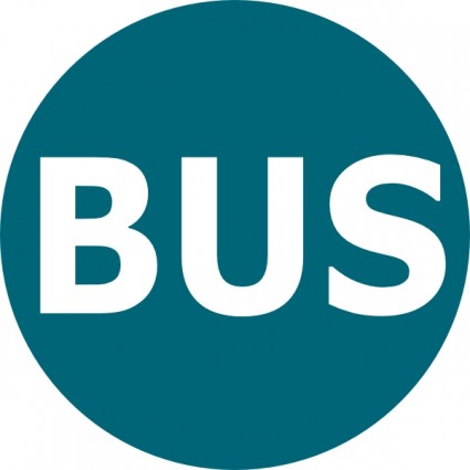 Bus Logo Blau clipart