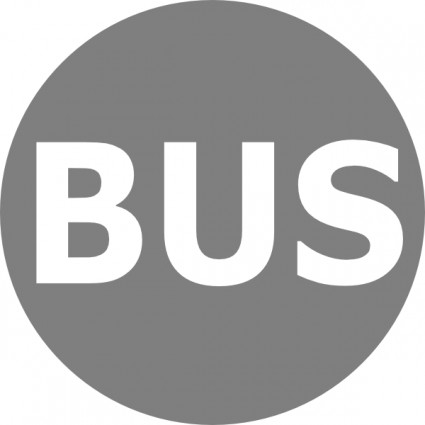 Bus Logo Grau ClipArt
