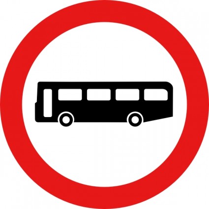 Bus-Straßenschild ClipArt