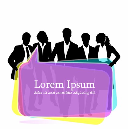 Business Silhouettes Vector White Collar
