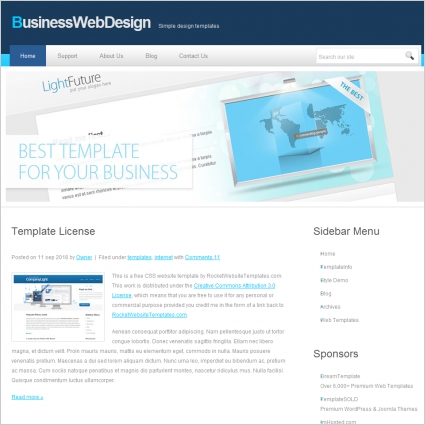 ビジネス web デザイン テンプレート