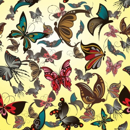 patrón de vector de mariposas