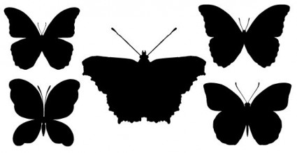 silhouettes de papillons