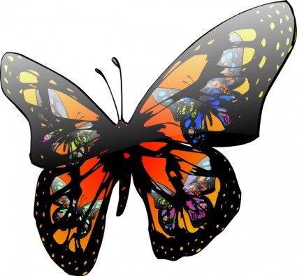 Schmetterling mit Beleuchtung Effekt ClipArt
