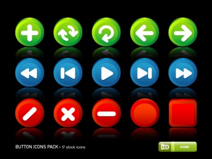 Schaltflächensymbole pack Icons pack