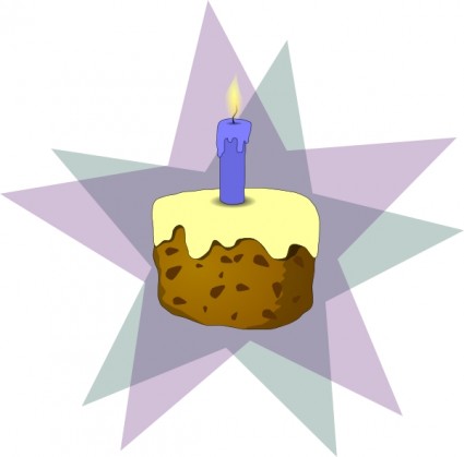 torta e candela ClipArt