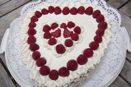 torta de crema torta de corazón
