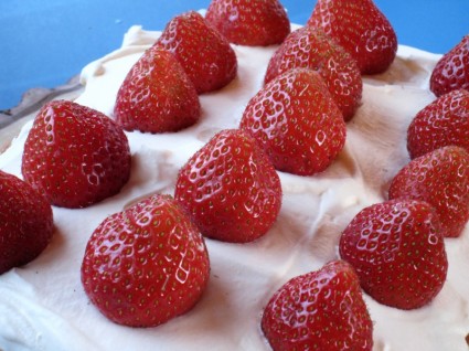 crème de fraises gâteau