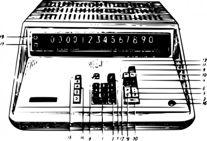 clipart de elektronika calculadora