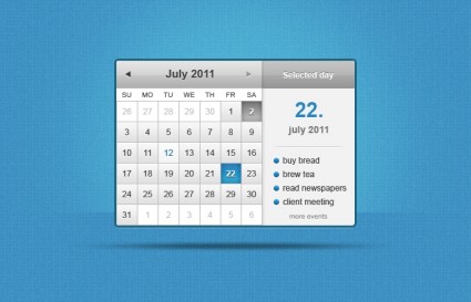 widget de calendario