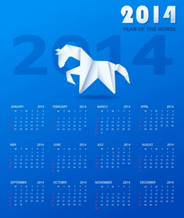 Calendar With A Paper Horse