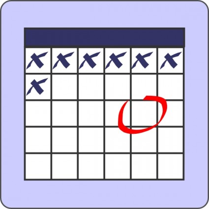 Kalender mit Hinweis-ClipArt
