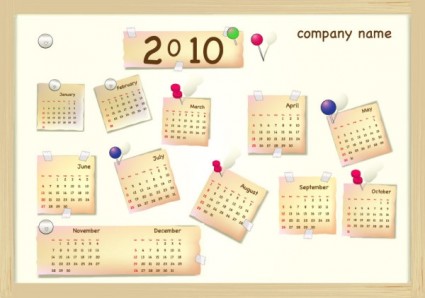 Calendar Year Vector Lovely