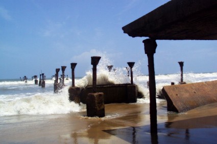 splash de la plage de Calicut