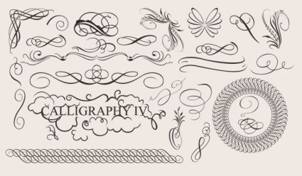 elementi di design di calligrafia