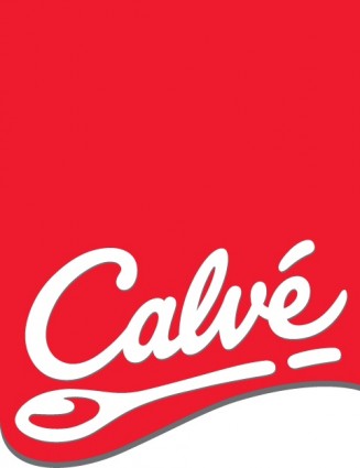 Calve логотип с красной этикеткой