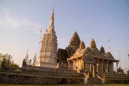 カンボジアの寺院の建物