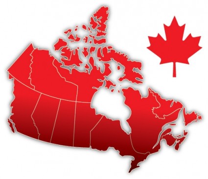 mapa de vetor de dia de Canadá