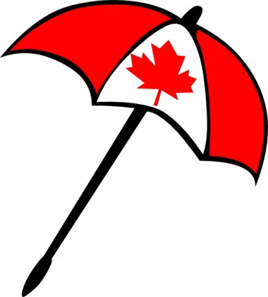 加拿大国旗伞剪贴画
